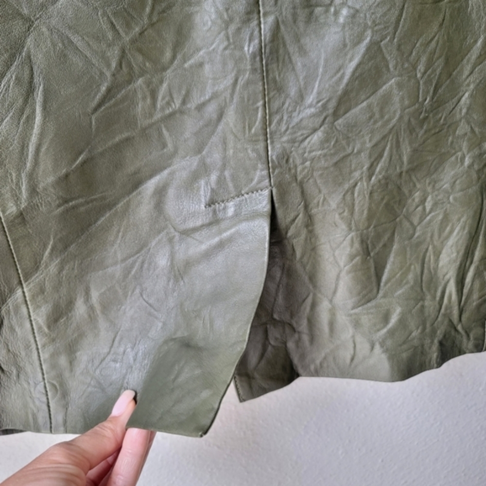 Zadig & Voltaire Olive Leather Jacket - Picture 10 of 14